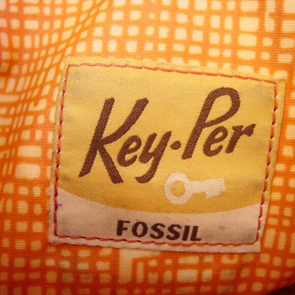 FOSSIL Keyper Ladybug Coated Canvas Zip Toiletry Cosmetic Makeup Pouch Case Bag - Picture 8 of 9